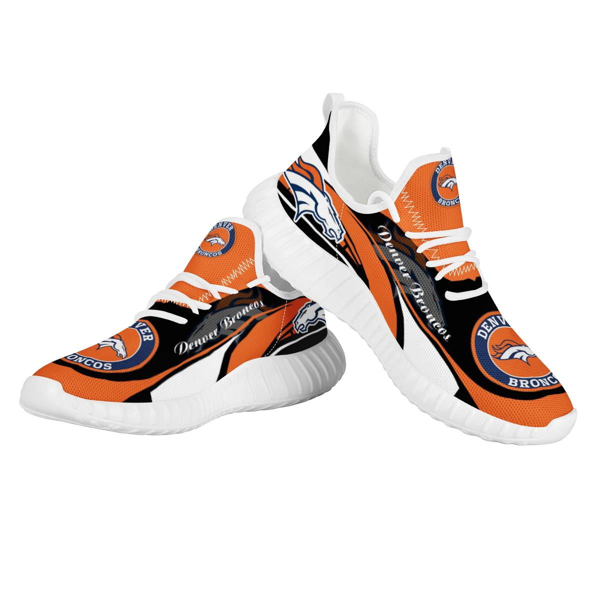 Men's Denver Broncos Mesh Knit Sneakers/Shoes 008 Men's Denver Broncos Mesh Knit Sneakers/Shoes 008